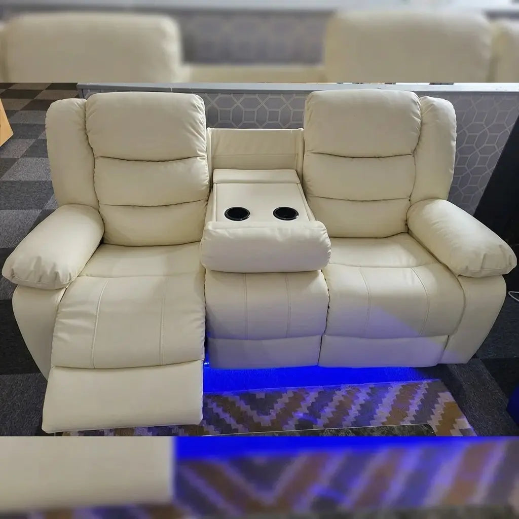 MNS Roma Leather Electric Recliner Sofa Set 3+2 Seater with Cupholders