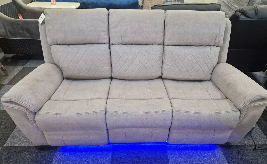 Florence Fabric Electric Recliner Sofa 3+2 Seater With Led Lights