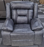 Load image into Gallery viewer, Nova Leather Electric Recliner Arm Chair Grey
