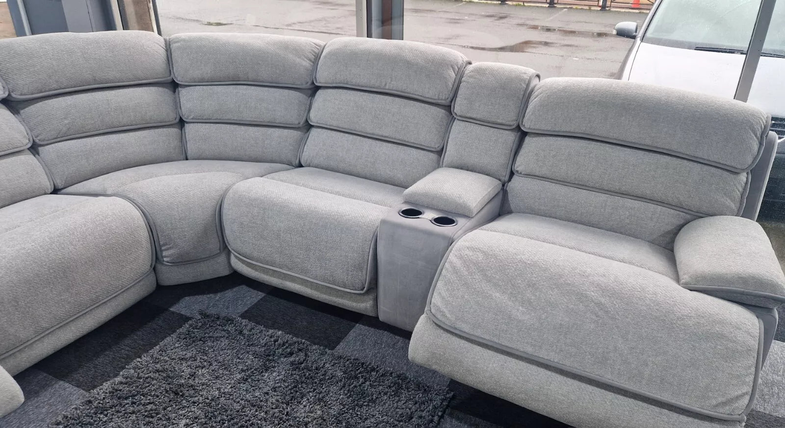 Lakelyn Express Corner Sofa Fabric Electric Recliner
