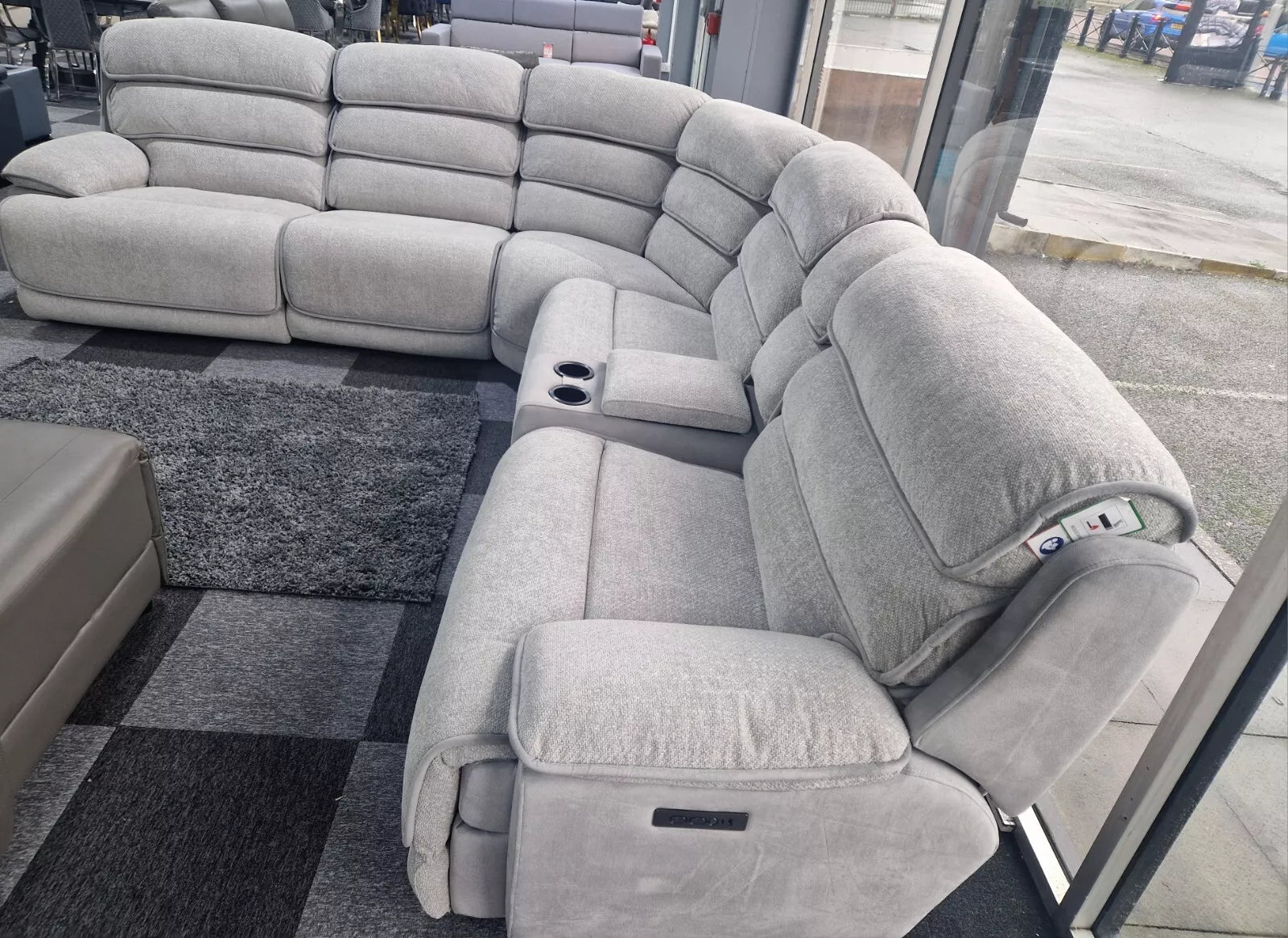 Lakelyn Express Corner Sofa Fabric Electric Recliner
