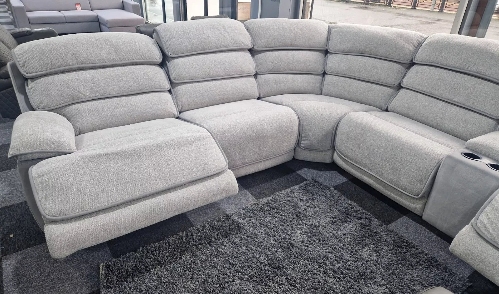 Lakelyn Express Corner Sofa Fabric Electric Recliner
