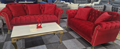 Elegance Chesterfield Sofa 3+2 Red - MNS (MY NEW SOFA) LTD