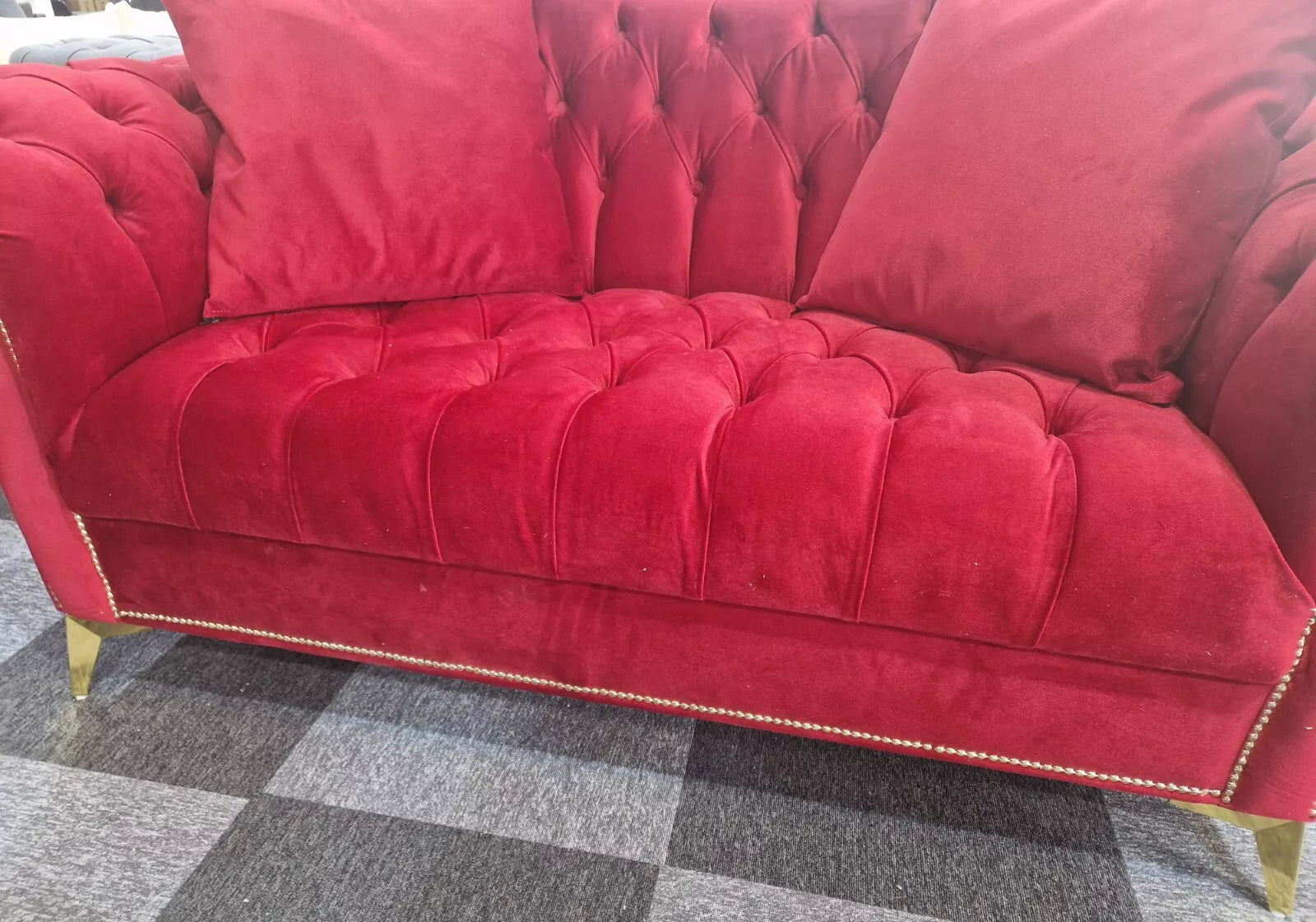 Elegance Chesterfield Sofa 3+2 Red - MNS (MY NEW SOFA) LTD