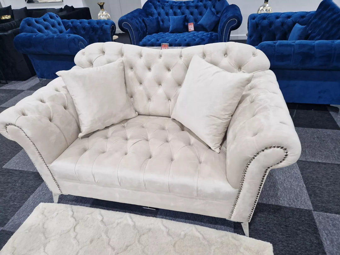 Elegance Chesterfield Sofa 3+2 Cream