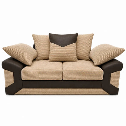 sleepkings Dino 3 Seater 2 Seater Upholstered Combination Fabric Black Grey (Black & Grey, 3+2 Seater Set)