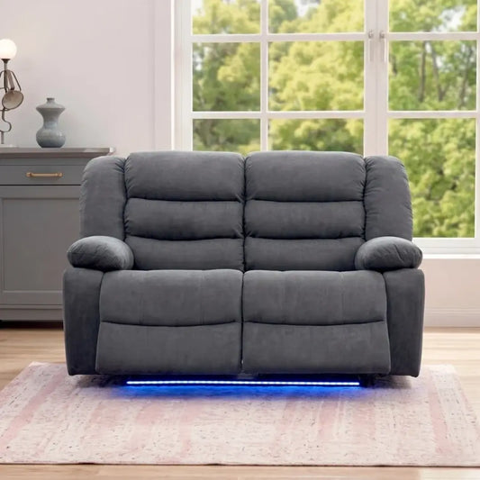 Roma Grey Fabric Electric Recliner 3+2 Seater Sofa Set